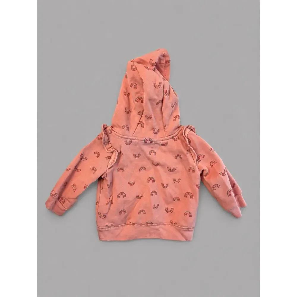 Child of Mine by Carter's 2pc Pink Rainbow Hoodie & Pants Set Girls 6-9M